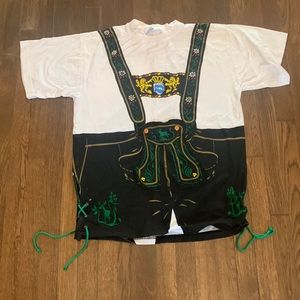 Oktoberfest Lederhosen Print Tshirt